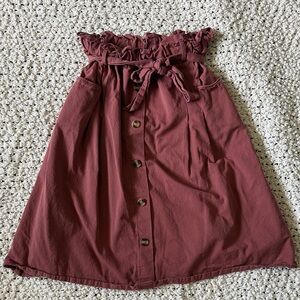 🩷 Sadie & Love Belted Paperbag Button Front Skirt 🩷